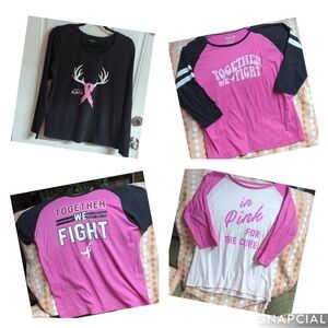 Pink and Black Ladies Breast Canser Shirt Bundle - Together We Fight